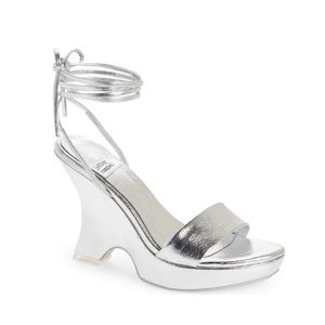 Jeffrey Campbell Oraura Ankle Tie Wedge Sandal